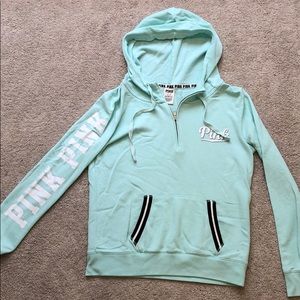 VS PINK QUARTER ZIP HOODIE